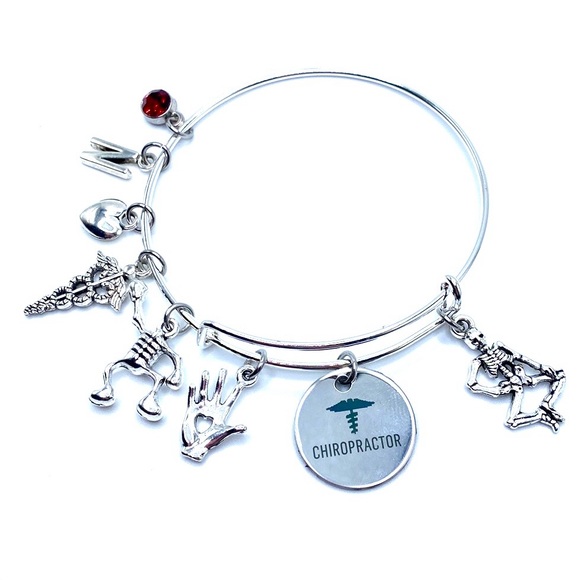 Chiropractor Charm Bracelet Bangle - Picture 5 of 6